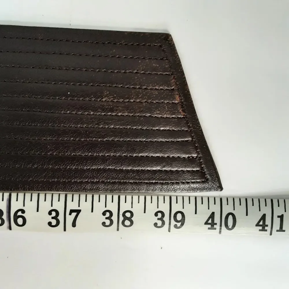 💎Armani Exchange Womens Dark Brown Wide Ribbed Leather Belt Size XS Soft